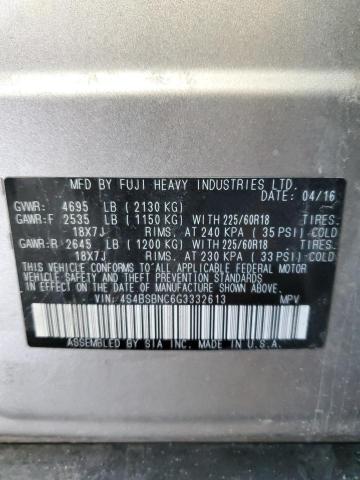 Photo 14 from auction – 2016 SUBARU OUTBACK 2. with VIN 4S4BSBNC6G3332613