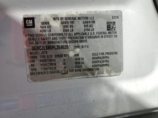 Photo 14 from auction – 2015 CHEVROLET TRAX 1LT with VIN 3GNCJLSB6FL254826