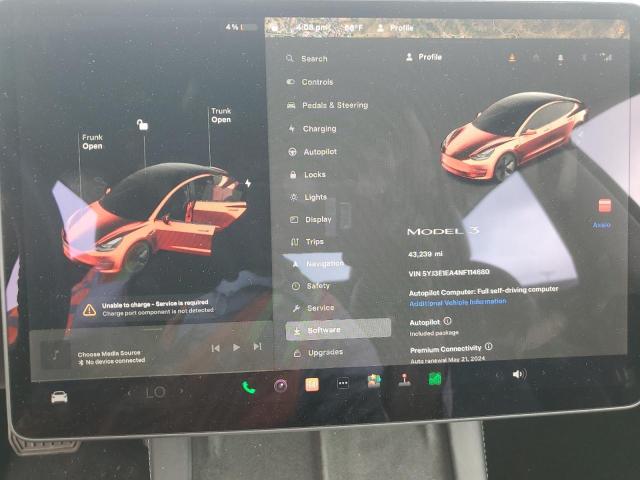 Photo 9 from auction – 2022 TESLA MODEL 3 with VIN 5YJ3E1EA4NF114680