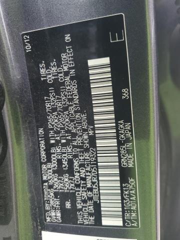 Photo 14 from auction – 2013 TOYOTA 4RUNNER SR with VIN JTEBU5JR7D5119322