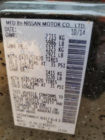 Photo 14 from auction – 2015 NISSAN PATHFINDER with VIN 5N1AR2MM6FC607641