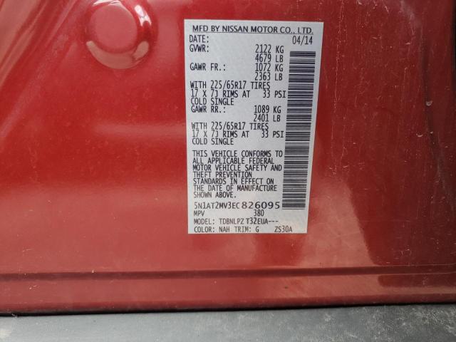 Photo 14 from auction – 2014 NISSAN ROGUE S with VIN 5N1AT2MV3EC826095