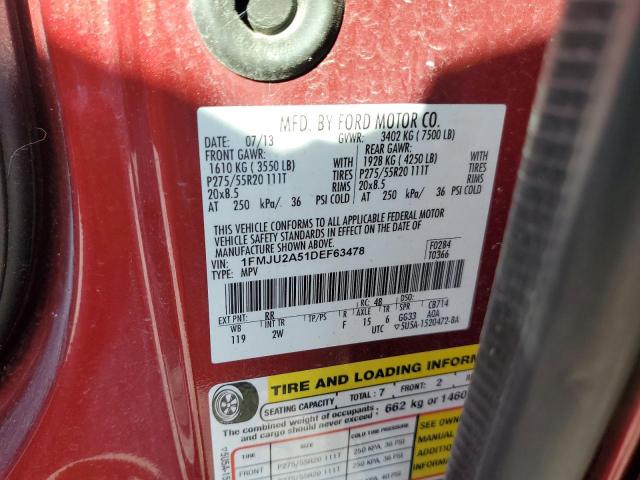 Photo 14 from auction – 2013 FORD EXPEDITION with VIN 1FMJU2A51DEF63478