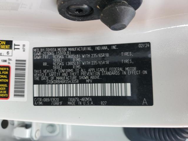Photo 14 from auction – 2024 TOYOTA HIGHLANDER with VIN 5TDKDRBH6RS543058