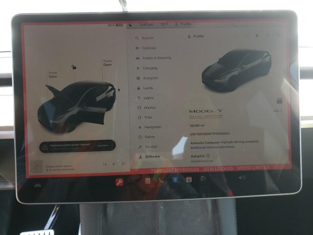 Photo 9 from auction – 2023 TESLA MODEL Y with VIN 7SAYGDEF7PF603500