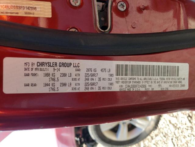 Photo 14 from auction – 2015 JEEP COMPASS SP with VIN 1C4NJDBB8FD142896