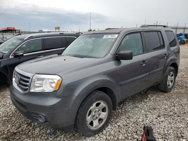 HONDA PILOT LX 2012 with VIN 5FNYF3H2XCB005205 - Photo from auction