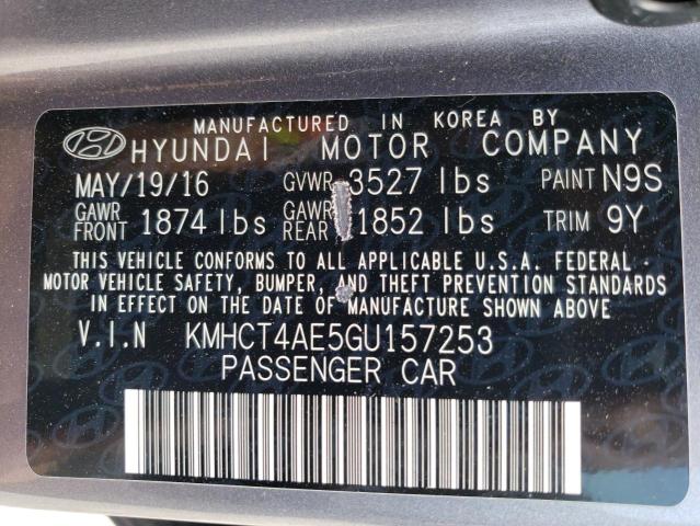 Photo 10 from auction – 2016 HYUNDAI ACCENT SE with VIN KMHCT4AE5GU157253