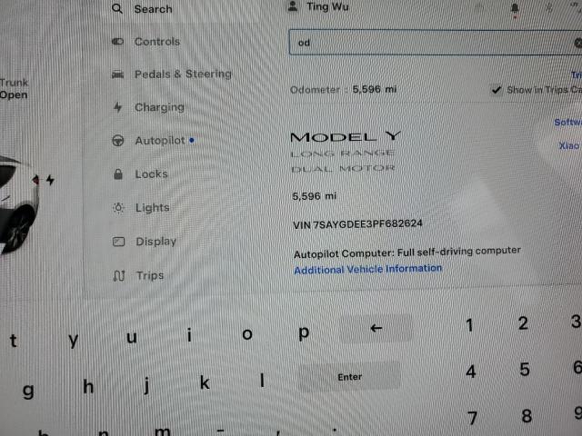 Photo 9 from auction – 2023 TESLA MODEL Y with VIN 7SAYGDEE3PF682624