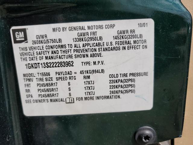 Фото 14 с аукциона – 2002 GMC ENVOY с VIN 1GKDT13S222283962