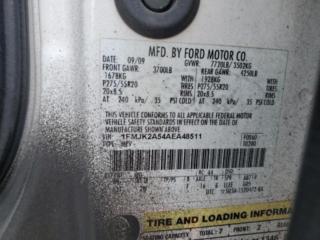 Photo 14 from auction – 2010 FORD EXPEDITION with VIN 1FMJK2A54AEA48511