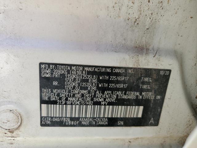 Photo 14 from auction – 2021 TOYOTA RAV4 LE with VIN 2T3F1RFV5MC151482