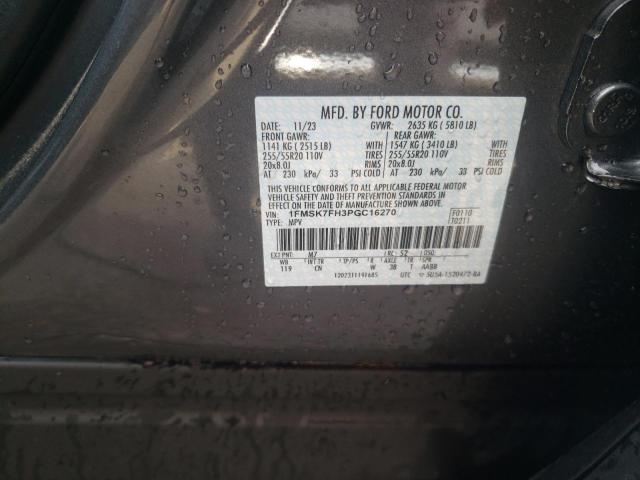 Photo 14 from auction – 2023 FORD EXPLORER L with VIN 1FMSK7FH3PGC16270