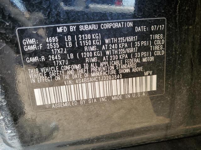 Photo 14 from auction – 2018 SUBARU OUTBACK 2. with VIN 4S4BSAHC1J3203840
