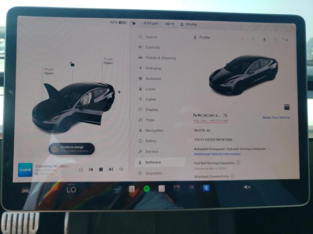 Photo 9 from auction – 2022 TESLA MODEL 3 with VIN 5YJ3E1EC1NF197289