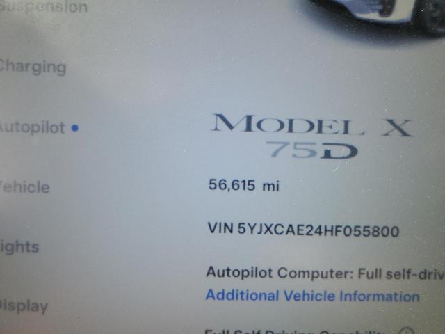 Photo 9 from auction – 2017 TESLA MODEL X with VIN 5YJXCAE24HF055800