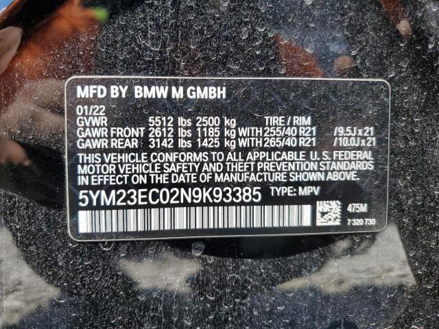 Photo 14 from auction – 2022 BMW X4 M with VIN 5YM23EC02N9K93385