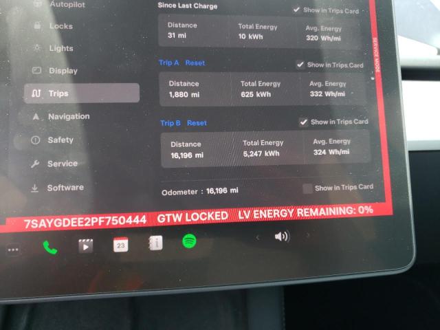 Photo 9 from auction – 2023 TESLA MODEL Y with VIN 7SAYGDEE2PF750444