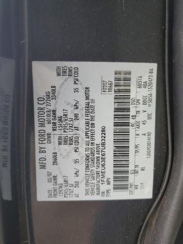 Photo 14 from auction – 2007 FORD EXPLORER X with VIN 1FMEU63E67UB32280