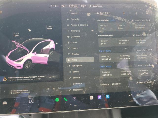 Photo 9 from auction – 2021 TESLA MODEL Y with VIN 5YJYGDEE4MF263643