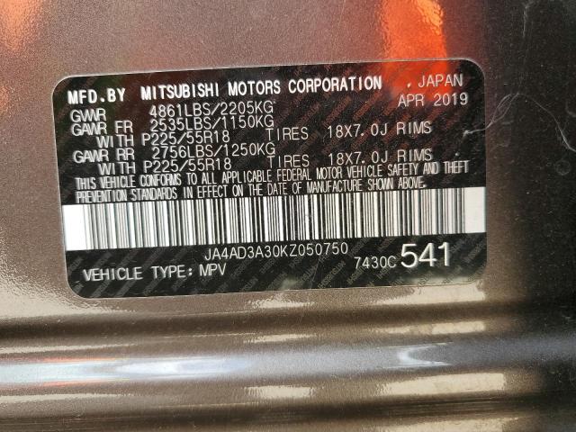 Photo 14 from auction – 2019 MITSUBISHI OUTLANDER with VIN JA4AD3A30KZ050750
