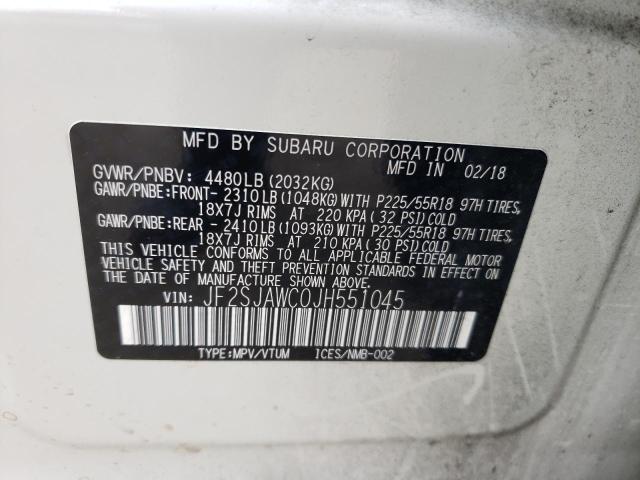 Photo 14 from auction – 2018 SUBARU FORESTER 2 with VIN JF2SJAWC0JH551045