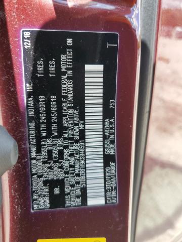 Photo 14 from auction – 2019 TOYOTA HIGHLANDER with VIN 5TDBZRFH9KS948591