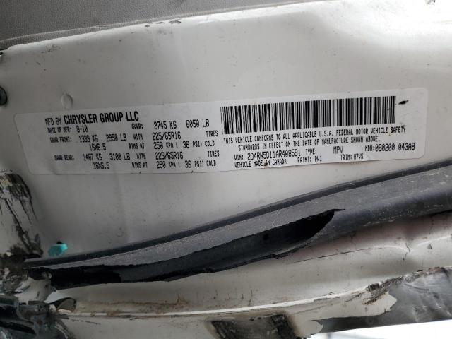 Photo 14 from auction – 2010 DODGE GRAND CARA with VIN 2D4RN5D11AR408591