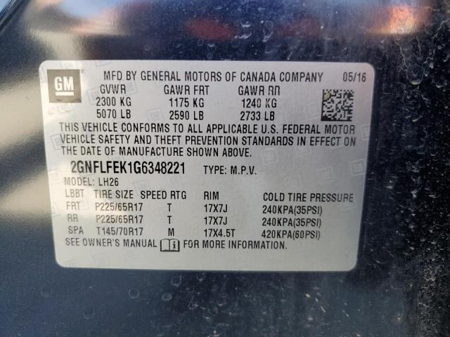 Photo 14 from auction – 2016 CHEVROLET EQUINOX LT with VIN 2GNFLFEK1G6348221