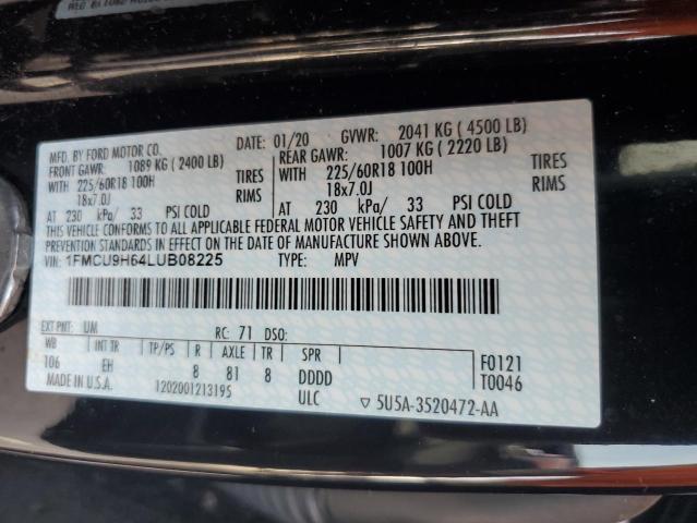 Photo 14 from auction – 2020 FORD ESCAPE SEL with VIN 1FMCU9H64LUB08225