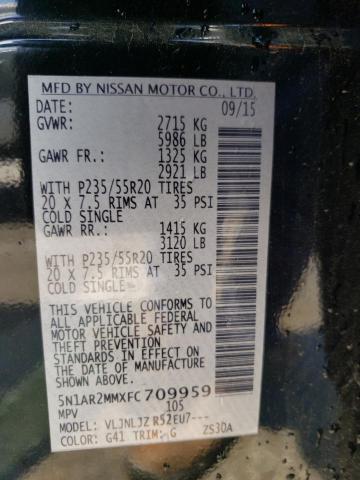 Photo 14 from auction – 2015 NISSAN PATHFINDER with VIN 5N1AR2MMXFC709959