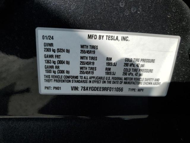 Photo 14 from auction – 2024 TESLA MODEL Y with VIN 7SAYGDEE9RF011056