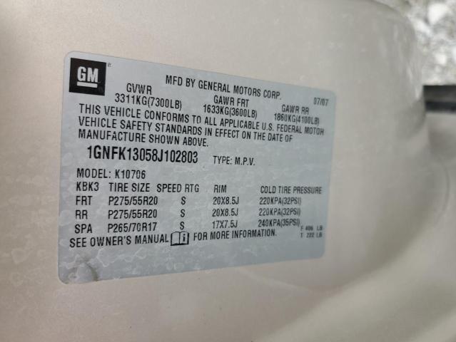 Photo 14 from auction – 2008 CHEVROLET TAHOE with VIN 1GNFK13058J102803