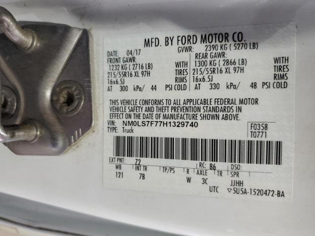 Photo 14 from auction – 2017 FORD TRANSIT CO with VIN NM0LS7F77H1329740