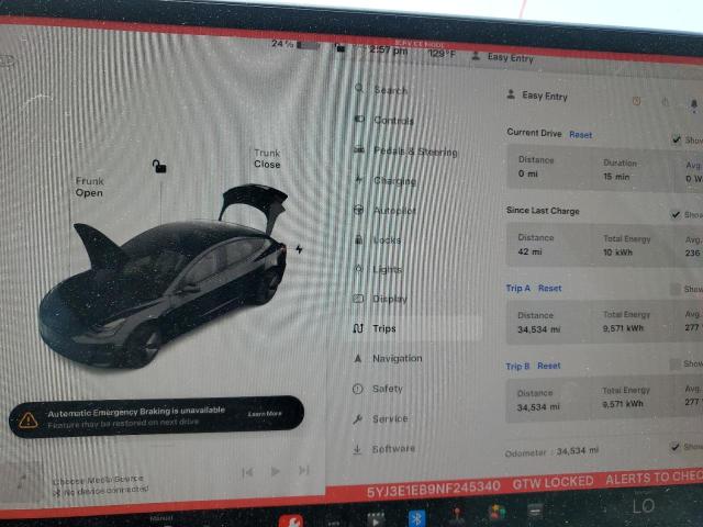 Photo 9 from auction – 2022 TESLA MODEL 3 with VIN 5YJ3E1EB9NF245340
