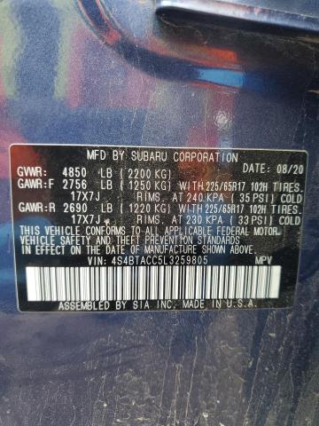 Photo 14 from auction – 2020 SUBARU OUTBACK PR with VIN 4S4BTACC5L3259805
