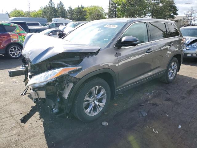 TOYOTA HIGHLANDER 2016 with VIN 5TDBKRFH0GS263181 - Photo from auction