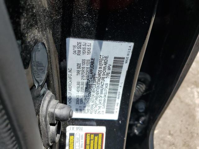 Photo 14 from auction – 2016 HONDA CR-V LX with VIN 5J6RM4H34GL073439