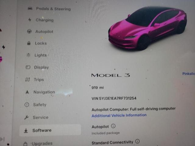 Photo 9 from auction – 2024 TESLA MODEL 3 with VIN 5YJ3E1EA7RF731254
