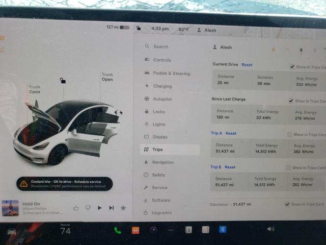 Photo 9 from auction – 2021 TESLA MODEL Y with VIN 5YJYGDEE7MF295910