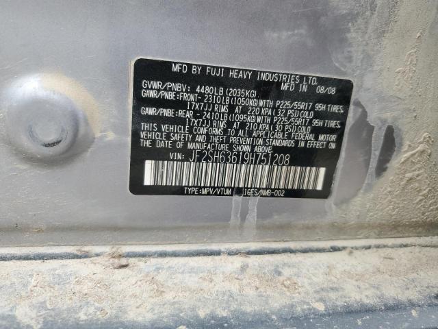 Photo 14 from auction – 2009 SUBARU FORESTER 2 with VIN JF2SH63619H751208