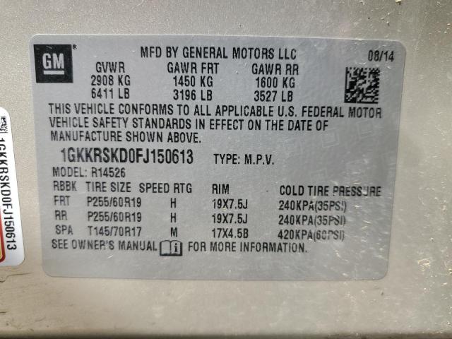 Photo 14 from auction – 2015 GMC ACADIA SLT with VIN 1GKKRSKD0FJ150613