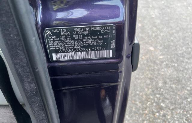 Photo 10 from auction – 1997 BMW M3 with VIN WBSBG9325VEY75227