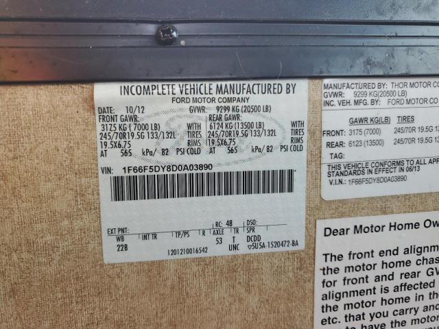 Photo 10 from auction – 2013 FORD F53 with VIN 1F66F5DY8D0A03890