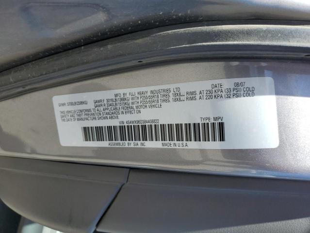 Photo 14 from auction – 2008 SUBARU TRIBECA with VIN 4S4WX96D384408822