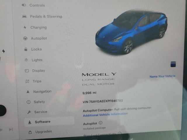 Снимка 9 от търг – 2023 TESLA MODEL Y с VIN 7SAYGAEEXPF646783