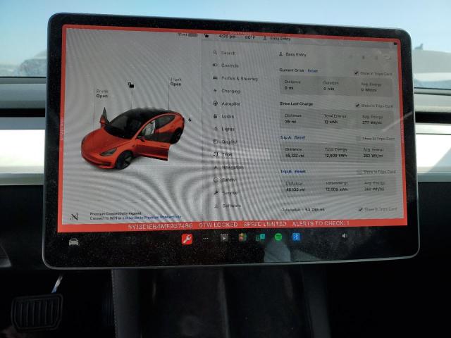 Photo 9 from auction – 2021 TESLA MODEL 3 with VIN 5YJ3E1EB4MF937486