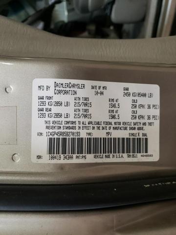 Photo 14 from auction – 2005 CHRYSLER TOWN & COU with VIN 1C4GP45R85B270193
