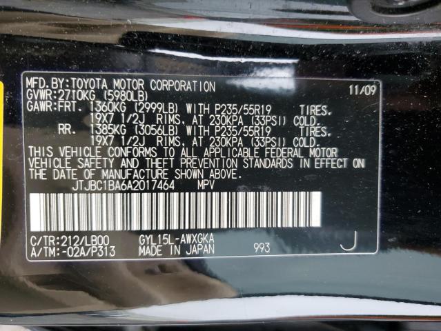 Photo 14 from auction – 2010 LEXUS RX 450 with VIN JTJBC1BA6A2017464