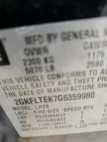 Photo 14 from auction – 2016 GMC TERRAIN SL with VIN 2GKFLTEK7G6359980